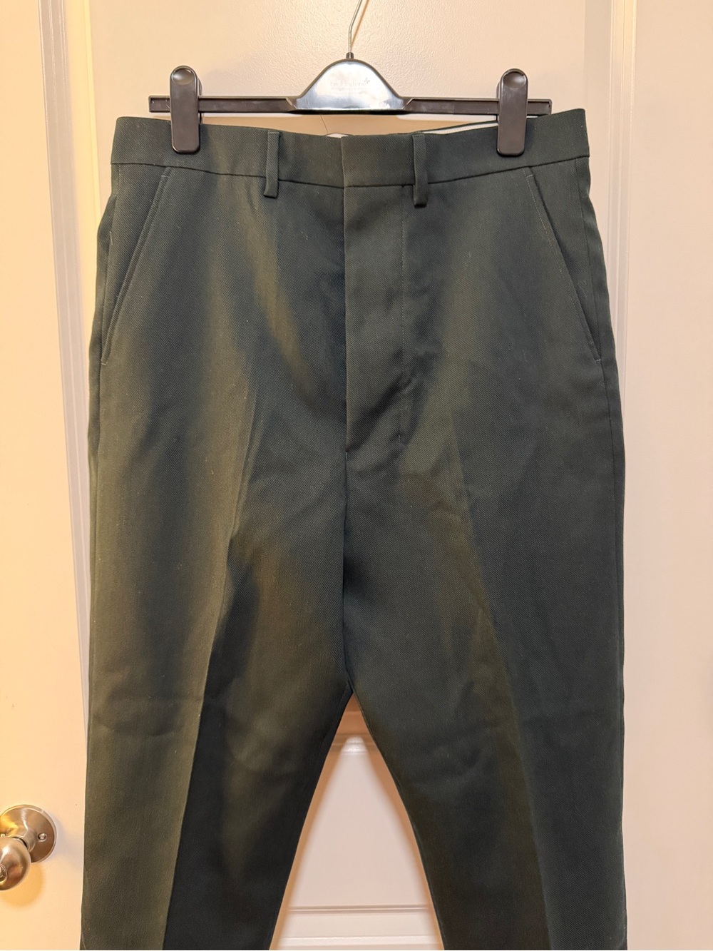 Ami Men's Forest Green Dress Pants - Tailored Look